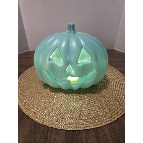 Other - Light Up Jack O Lantern, Halloween, Turquoise